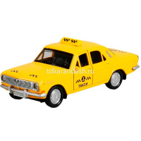 Машина "ГАЗ-2401 Волга Такси" желтая, инерционная, металл 12см (открывающиеся двери) 2401-12TAX-YE от магазина "Карандаш"