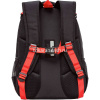 Рюкзак 28х39х17см 943гр, 2 отделения, 3 кармана, с сумкой для обуви, черный/красный RB-458-1/2 от магазина "Карандаш"
