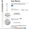 Ручка шариковая "San Remo" 1,0мм синяя, автомат, белый корпус, металл 20-0249/16 от магазина "Карандаш"