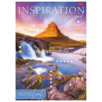 Тетрадь А4 80л линия "Вдохновение вокруг" на скобе глянцевая ламинация 3 дизайна 083173 от магазина "Карандаш"