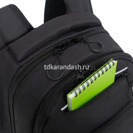 Рюкзак 31х43х20см, 790гр, 3 отделения, 4 кармана, черный/серый RU-531-1/1 от магазина "Карандаш"