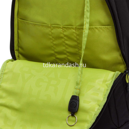 Рюкзак 32х47х17см 832гр, 2 отделения, 4 кармана, черный/салатовый RU-436-2/2 от магазина "Карандаш"