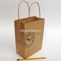 Пакет подарочный 26х32х11см крафт, с рисунком 4вида Y7061-18 от магазина "Карандаш"