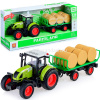 Трактор с тележкой и сеном на батарейках, пластик 17х11х9см (свет, звук) WY900E