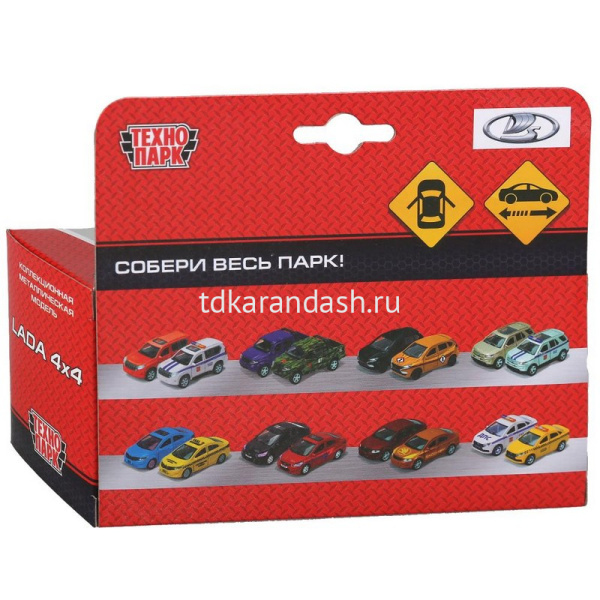 Машина "Lada 4x4 Полиция" серебристая, инерционная, металл 9см (открывающиеся двери) X600-H09010-R от магазина "Карандаш"