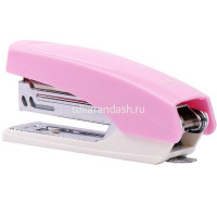 Степлер №10 15л глубина 40мм, со встроенным антистеплером, розовый/белый, пластик, в блистере E0246 от магазина "Карандаш"