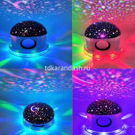 Проектор "Звездное небо" 12х12см музыкальный, 3 режима (Bluetooth) 210413-180 от магазина "Карандаш"