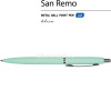 Ручка шариковая "San Remo" 1,0мм синяя, автомат, мятный корпус, металл 20-0249/10 от магазина "Карандаш"