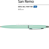 Ручка шариковая "San Remo" 1,0мм синяя, автомат, мятный корпус, металл 20-0249/10 от магазина "Карандаш"