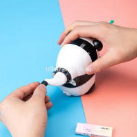 Точилка механическая 1 отв. "Панда" 100х108х78мм пластик, черная E0518 от магазина "Карандаш"