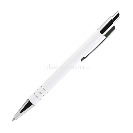 Ручка РШ "City" белый глянец/серебро, алюминий, отделка - хром 16BP4209-100