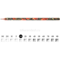 Карандаш чернографитный "Flora. Гранат" HB, трехгранный 21-0030/90 от магазина "Карандаш"