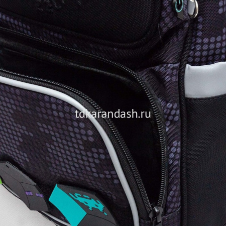 Рюкзак 27,5х39х15см, 800гр, 1 отделение, 4 кармана, черный с обвесом RAn-589-1 от магазина "Карандаш"