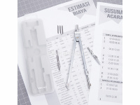 Готовальня 4 предмета (циркуль, рейсфедер+вставка, грифель) Е8603 от магазина "Карандаш"