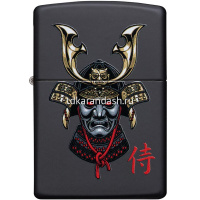 Зажигалка "Samurai Helmet Design" 38x13x57мм  латунь/сталь, чёрная, матовая 49259/59783 от магазина "Карандаш"