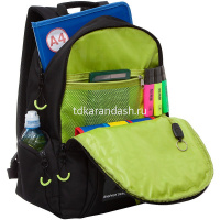 Рюкзак 30х42х22см, 890гр, 2 отделения, 3 кармана, салатовый RU-033-22/1 от магазина "Карандаш"