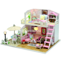 Конструктор "Румбокс. Кукольный домик" 19х15х13см, 2 этажа (пластик, дерево, свет) M033 от магазина "Карандаш"