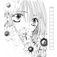 Раскраска "Аниме для работы маркерами. Фиолетовая с розовым" 64стр. 978-5-00141-809-2 от магазина "Карандаш"