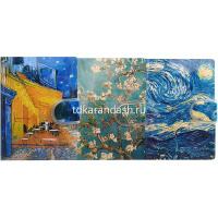 Блокнот А7 70л "Рисунки" линия, на липучке, цветный срез, обложка силикон, 4 вида 1500-21/11744-24 от магазина "Карандаш"