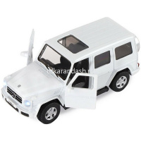 Машина "Mercedes-Benz G350d" белая, инерционная, металл 17,5см (свет, звук, откр.двери) JB1200182 от магазина "Карандаш"