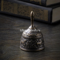 Колокольчик настольный "Библейский" d-6см латунь AL-80-215-ANT от магазина "Карандаш"