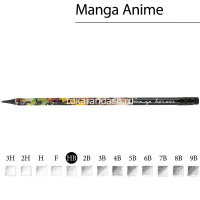 Карандаш чернографитный "Manga. Fantastic Heroes" НВ, с ластиком, трехгранный пластиковый корпус от магазина "Карандаш"