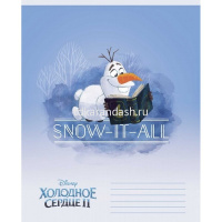 Тетрадь А5 12л клетка "Холодное сердце" на скобе 5 дизайнов 12Т5В1/061645 от магазина "Карандаш"