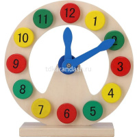 Часы 20х20см дерево XJ4067 от магазина "Карандаш"