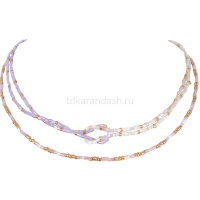 Набор для бисероплетения "Чокеры. Сиреневый орнамент" 0,5см (бисер, нить, иглы, карабин) 11-502 от магазина "Карандаш"