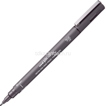 Ручка-кисть капиллярная "PINBR-200" темно-серая 161093