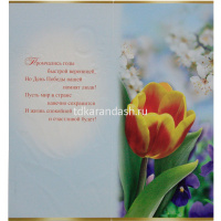 Открытка "С Днем Победы! 9 Мая" евроформат 97х204мм 64291 от магазина "Карандаш"