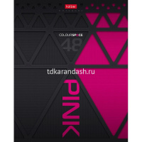 Тетрадь А5 48л клетка "ColourSpace" на скобе выборочный лак 5 дизайнов 48Т5вмВ1/075303 от магазина "Карандаш"