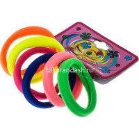 Резинка для волос 5,5см 6 шт. 6 флюоресцентных цветов Y6570-18 от магазина "Карандаш"