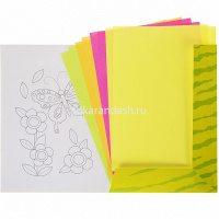 Набор цветной бумаги А4 4цв 8л "Сочный арбуз" флюоресцентная односторонняя 8Бц4ф_27271/076522 от магазина "Карандаш"