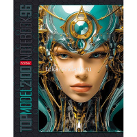 Тетрадь А5 96л клетка "Киборг girl" на скобе глянцевая ламинация 5 дизайнов 96Т5лВ1/086252 от магазина "Карандаш"