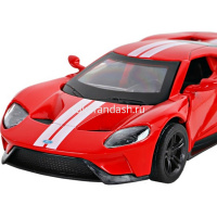Машина "Ford GT" красная, инерционная, металл 17,5см (свет, звук, откр.двери) JB1200139 от магазина "Карандаш"