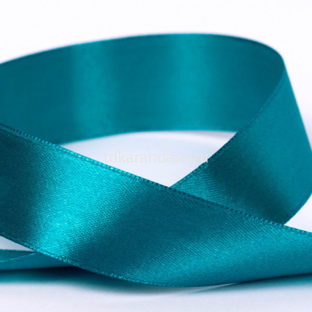 Лента упаковочная атласная 2,5см х 5,4м ярко-голубая №074 AL-25P от магазина "Карандаш"