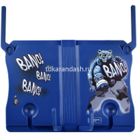 Подставка для книг "Крутой гризли" 27х19,5х11см АБС-пластик, голубая 62675 от магазина "Карандаш"