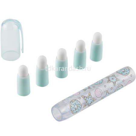 Ластик-карандаш "Сладкое настроение" 215х19мм со сменными насадками, 3 цвета копуса 42-0065 от магазина "Карандаш"