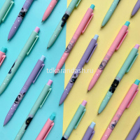 Ручка шариковая "FunClick. Kitty life" 0,7мм синяя, автомат, корпус Soft Touch 3 вида 20-0297/07 от магазина "Карандаш"