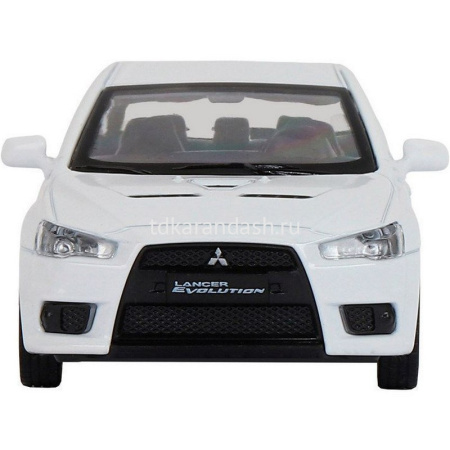 Машина "Mitsubishi Lancer Evolution" белая, инерционная, металл 17,5см (свет, звук, откр.двери) JB12 от магазина "Карандаш"