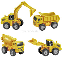 Картинка Набор инерционных автомобилей Handers "Стройтехника" (10 см, грузовик, бетоновоз, экскаватор, погруз от магазина "Карандаш" Набор инерционных автомобилей Handers "Стройтехника" (10 см, грузовик, бетоновоз, экскаватор, погруз от магазина "Карандаш"