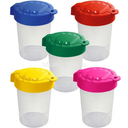 Стакан-непроливайка Премиум с крышкой, ассорти СН350 от магазина "Карандаш"