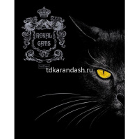 Тетрадь А5 48л клетка "Royal Cats" на скобе 3D фольга 3D лак матовая ламинация 5 дизайнов 066595 от магазина "Карандаш"