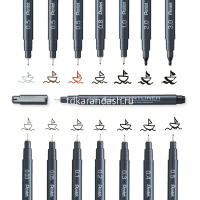 Ручка капиллярная "Pointliner" 0,2мм черная S20P-2A от магазина "Карандаш"