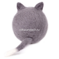 Набор для валяния "Игрушка. Котик Котя" (шерсть, игла, основа, выкройка, трафарет) WT-0116 от магазина "Карандаш"
