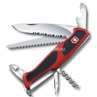 Нож перочинный 130мм "RangerGrip 155" 12 функций красно-чёрный 0.9563.WC от магазина "Карандаш"