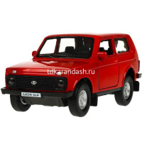 Машина "LADA 4x4" цвет ассорти, инерционная, металл 12см (открывающиеся двери) LADA4X4-12DB6-MIX от магазина "Карандаш"