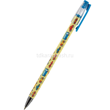Ручка шариковая "HappyWrite. Машинки" 0.5мм синяя 20-0215/01