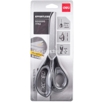 Ножницы 21см сталь, серые, ручки пластик с прорезиненными вставками E77762grey от магазина "Карандаш"